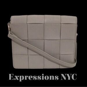 Expressions NYC Front Flap Crossbody, Gray